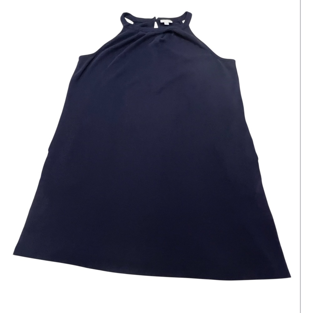 New York & Company Navy Blue Halter‎ Neck Sleeveless Casual Dress Women 2XL